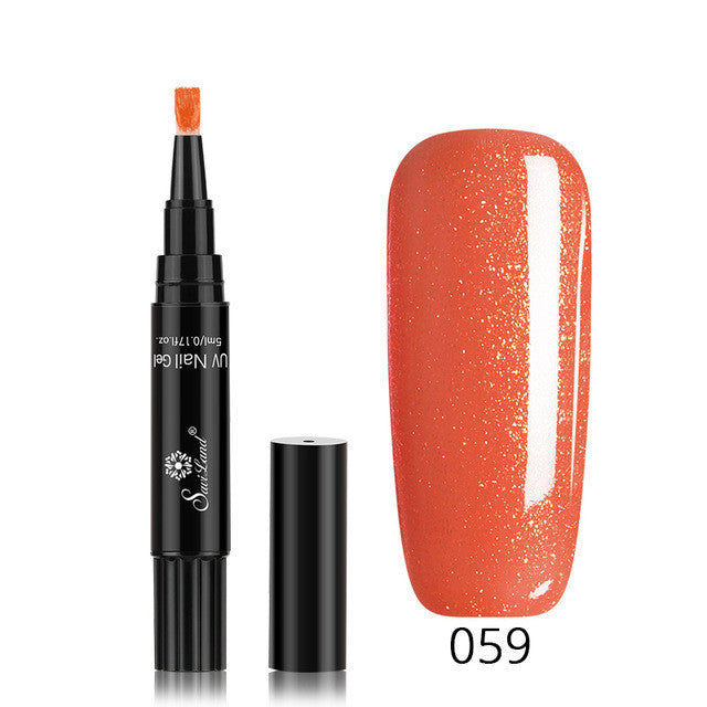3 In 1 Gel Nail Varnish Pen Glitter One Step Nail Art Gel Polish Hybrid 3 In 1 Gel Nail Varnish Pen Glitter One Step Nail Art Gel Polish Hybrid